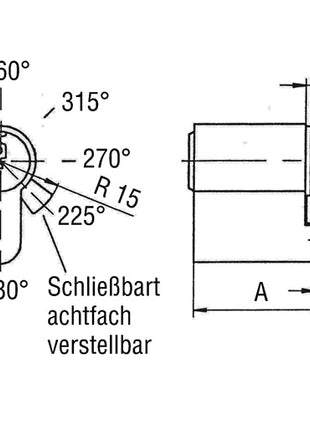 Półcylinder profilowy BKS 8900 35/10 mm ( 3000251977 )