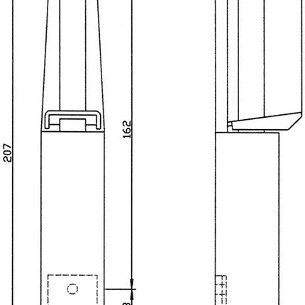 Uchwyt drzwi DENI 3837 0060 22 Odlew cynkowy, malowany na kolor srebrny ( 3000251205 )