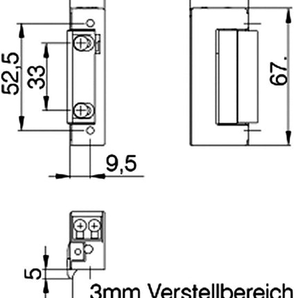 Elektrozaczep DENI 20141 6-12 V AC/DC ( 3000215036 )