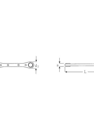 STAHLWILLE Llave de estrella con carraca 25 14 x 15 mm (4000826138)