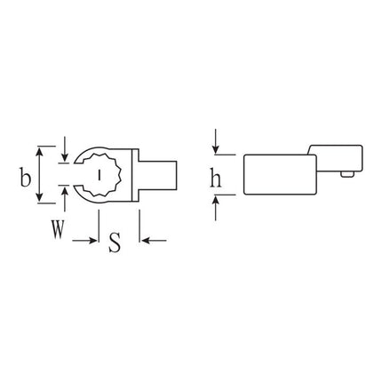 STAHLWILLE Klucz płasko-oczkowy 733/10 22 Szerokość między płaskownikami 22 mm 9 x 12 mm ( 4000826563 )