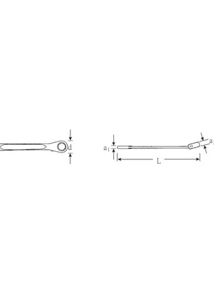 STAHLWILLE llave de trinquete combinada OPEN-RATCH 17 ancho de llave 8 mm largo 144 mm (4000826063)