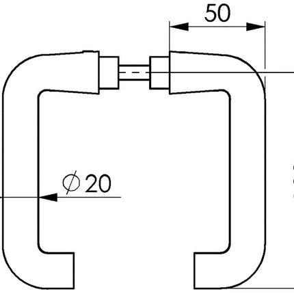AMF uchwyt dźwigni otwór część 475L jasny metal F1 / kolor srebrny ( 3311021033 )