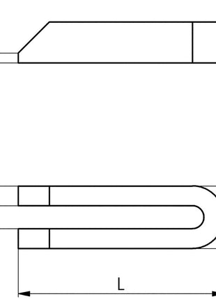 Abrazadera de horquilla AMF DIN 6315B ancho de ranura 22 mm (4000603051)