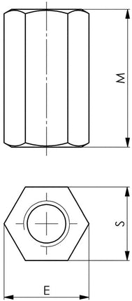 AMF Verlängerungsmutter Nr. 6334 M10 Schlüsselweite 16 mm ( 4000833422 )