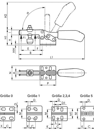 Abrazadera horizontal AMF nº 6830 tamaño 4 (4000833510)