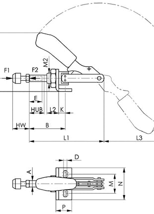 AMF Sauterelle à tige coulissante no. 6841 taille 3 ( 4000833518 )