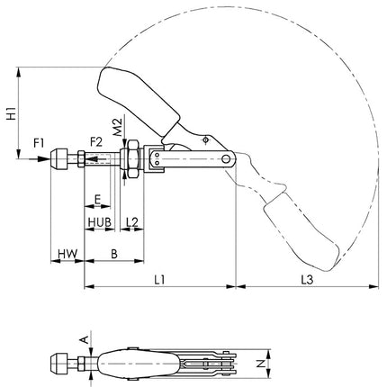 Zacisk popychacza AMF nr 6844 rozmiar 2 ( 4123665200 )