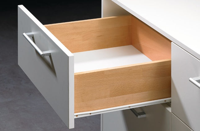 Prowadnica rolkowa HETTICH FR 402 z funkcją Stop Control stalowa biała ( 3000271402 )