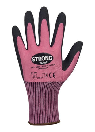 STRONGHAND Handschuhe LADY FLEXTER Größe 7 pink/schwarz ( 8000737566 )