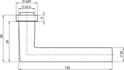 OGRO uchwyt przeciwpożarowy otwór część 8906 ALU FS 9mm aluminium F1 ( 3000267022 )