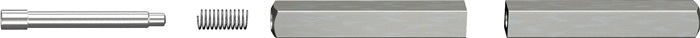 OGRO Panic pin 120 FS SECURE square 9 mm ( 3000267140 )