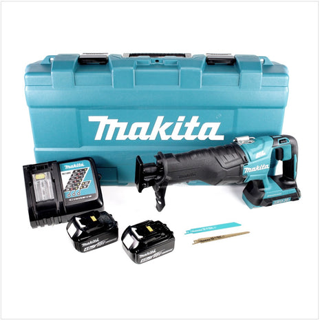 Makita DJR 360 RMK Akku Reciprosäge 36V ( 2x18V ) Brushless Säbelsäge im Koffer + 2x 4,0 Ah Akku + Ladegerät