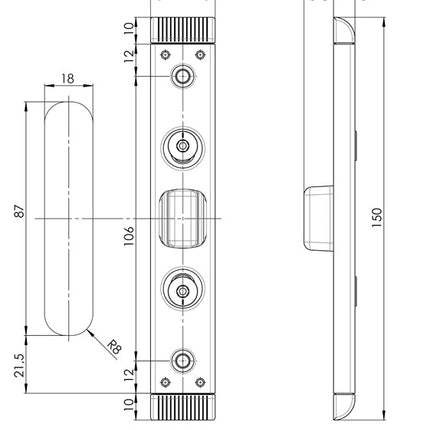 FUHR Część zamykająca 59076 rygiel ( 3000254390 )