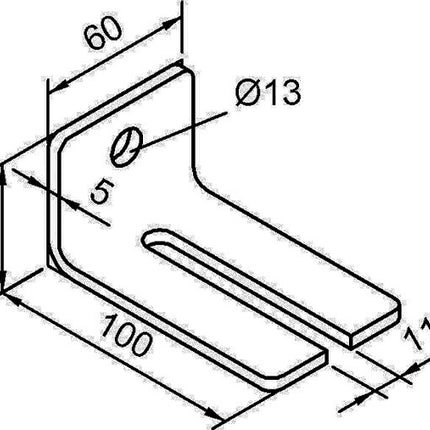 HELM mocowanie kątowe 104 WD profil 100 stal ( 3000255821 )