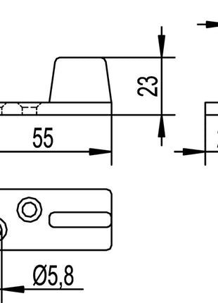 Ślizgacz HELM 214 plastikowy biały ( 3000255952 )