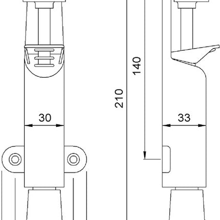 Uchwyt drzwiowy KWS 102802 stal malowana na kolor srebrny ( 3000256786 )