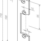 ASSA ABLOY płaska płyta uderzeniowa 106 ocynkowana stalowa przechyłka ( 3324034044 )