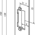 ASSA ABLOY płaska blacha zaczepowa 21C ze stali nierdzewnej o matowych krawędziach ( 3324034003 )