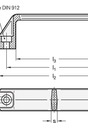 Uchwyt łukowy GANTER GN 528 l1 117 ±1 mm d1 8.5 mm ( 4601000170 )