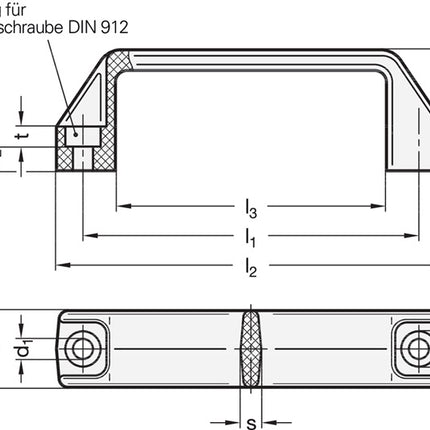 Uchwyt łukowy GANTER GN 528 l1 117 ±1 mm d1 8.5 mm ( 4601000170 )