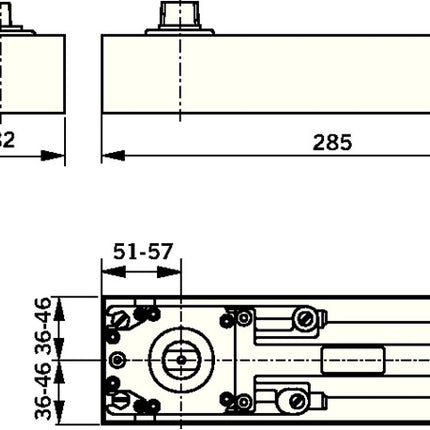 Sprężyna podłogowa DORMAKABA BTS 75 V Oznaczenie EN 1-4 ( 3325032010 )