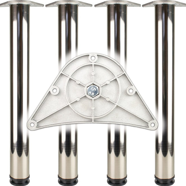 Zestaw nóg stołowych BMB polerowany chrom 60 mm wysokość 870 mm ( 3000273147 )