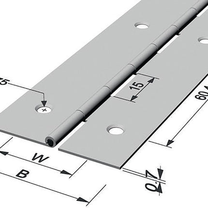 Zawias drążkowy PG Szerokość zawiasu otwartego 32 mm Grubość materiału 0,7 mm ( 3000272006 )