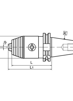 WTE Mandrin de perceuse à serrage rapide NC DIN 69871A D. de serrage 2,5-16 mm ( 4000832377 )