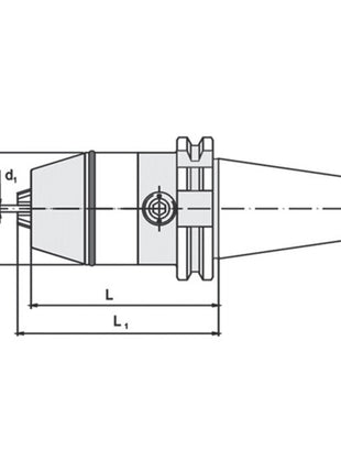 Szybkomocujący uchwyt wiertarski WTE NC DIN 69871A Ø mocowania 0,5-13 mm ( 4000832395 )