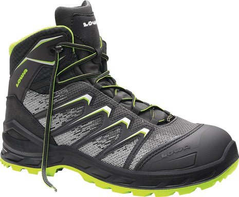 LOWA Botte de sécurité Larrox Work GTX grey Mid taille 45 gris/vert ( 8000469070 )