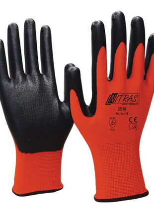 NITRAS Handschuhe Nitril Foam Größe 10 rot/schwarz ( 4000371246 )