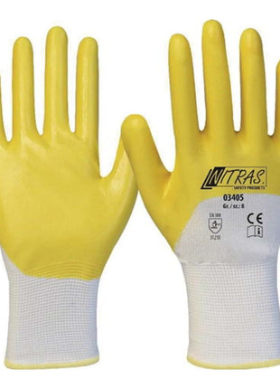 NITRAS Gant 03405 taille 10 blanc/jaune ( 8000636646 )