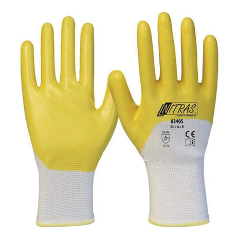 Guantes NITRAS 03405 talla 10 blanco/amarillo (8000636646)