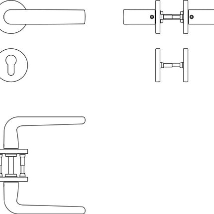 Zestaw rozet FSB 12 1267 Aluminium 0810 ( 3322002507 )