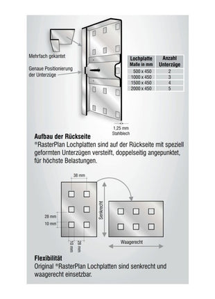 RASTERPLAN Lochplatte B450xL1000mm ( 9000428175 )