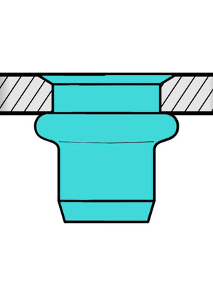 GESIPA Blindnietmutter Nietschaft d x l 9 x 15,5 mm M6 ( 4000813798 )