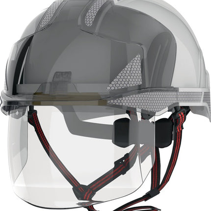 Przemysłowy kask wspinaczkowy JSP EVO(R) VISTAshield(R) Dualswitch(TM) biały/dymny ( 4000370817 )