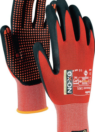 OX-ON Handschuhe Flexible Advanced 1901 Größe 10 schwarz/rot ( 4000391344 )