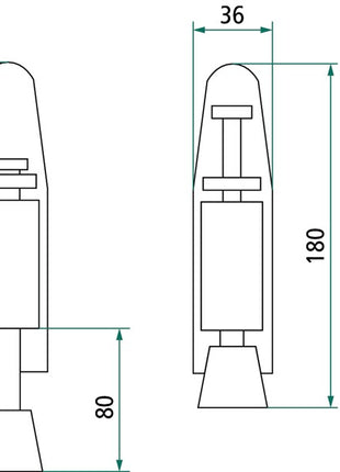 Arrêt de porte INTERSTEEL 0035.4440 Acier inoxydable mat ( 3000210970 )