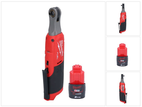 Milwaukee M12 FHIR14-201 Akku Ratsche 12 V 47 Nm 1/4" Brushless + 1x Akku 2,0 Ah - ohne Ladegerät