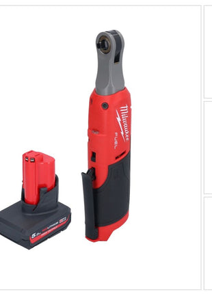 Milwaukee M12 FHIR14-501 Akku Ratsche 12 V 47 Nm 1/4" Brushless + 1x Akku 5,0 Ah - ohne Ladegerät