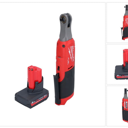 Milwaukee M12 FHIR14-501 grzechotka akumulatorowa 12 V 47 Nm 1/4" bezszczotkowa + 1x akumulator 5,0 Ah - bez ładowarki