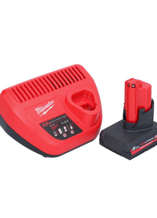 Milwaukee M12 FHIR14-501 Akku Ratsche 12 V 47 Nm 1/4" Brushless + 1x Akku 5,0 Ah + Ladegerät