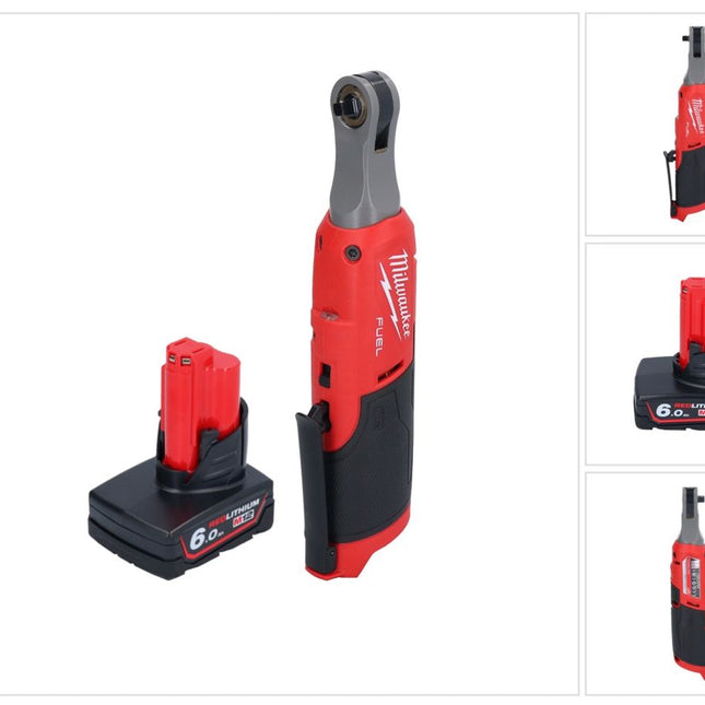 Milwaukee M12 FHIR14-601 Akku Ratsche 12 V 47 Nm 1/4" Brushless + 1x Akku 6,0 Ah - ohne Ladegerät