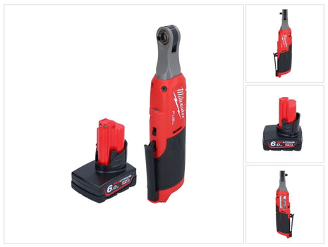 Milwaukee M12 FHIR14-601 Akku Ratsche 12 V 47 Nm 1/4" Brushless + 1x Akku 6,0 Ah - ohne Ladegerät