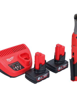 Milwaukee M12 FHIR14-602 Akku Ratsche 12 V 47 Nm 1/4" Brushless + 2x Akku 6,0 Ah + Ladegerät