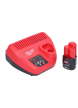 Milwaukee M12 BCST-201 wkrętarka akumulatorowa 12 V 19 x 25,4 mm + 1x akumulator 2,0 Ah + ładowarka