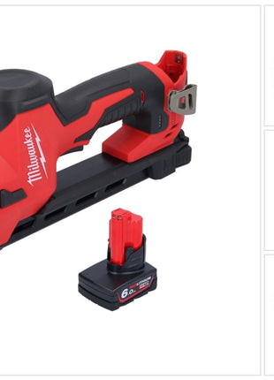 Milwaukee M12 BCST-601 Agrafeuse sans fil 12 V 19 x 25.4 mm + 1x batterie 6.0 Ah - sans chargeur