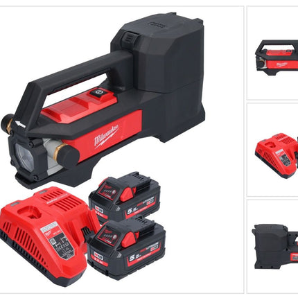 Milwaukee M18 BTP-552 Akku Transferpumpe 18 V 1817 l/h + 2x Akku 5,5 Ah + Ladegerät